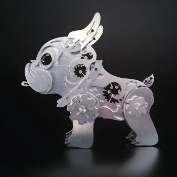 3D DIY Bulldog Metal Puzzle Model Kit