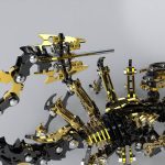 MetalFun (Metal Fun) 3D Metal Black Gold Scorpion Puzzle Model Kit (2)