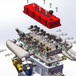 MetalFun (Metal Fun) 4-Cylinder 4-Stroke Gasoline Engine Model Kit (14)