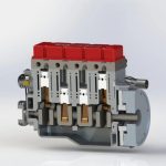 MetalFun (Metal Fun) 4-Cylinder 4-Stroke Gasoline Engine Model Kit (14)