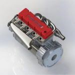 MetalFun (Metal Fun) 4-Cylinder 4-Stroke Gasoline Engine Model Kit (14)