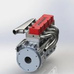 MetalFun (Metal Fun) 4-Cylinder 4-Stroke Gasoline Engine Model Kit (14)