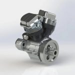MetalFun (Metal Fun) CISON FG-VT9 9cc V2 Motorcycle Engine Model (8)
