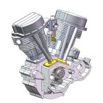 MetalFun (Metal Fun) CISON FG-VT9 9cc V2 Motorcycle Engine Model (8)
