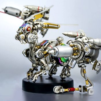 Cyberpunk Mechanical Rabbit 3D Metal Puzzle Model