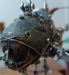 MetalFun (Metal Fun) Handcrafted Steampunk Dunkleosteus Mechanical Fish Model (7)