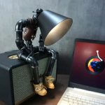 MetalFun (Metal Fun) Pipe Robot Desk Lamp with Jacket and Martin Boots (7)