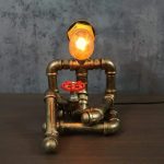 MetalFun (Metal Fun) Steampunk Cross-Legged Pipe Robot Desk Lamp (2)