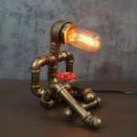 MetalFun (Metal Fun) Steampunk Cross-Legged Pipe Robot Desk Lamp (2)