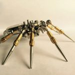 MetalFun (Metal Fun) Steampunk Mechanical Spider Clock Model Kit (11)