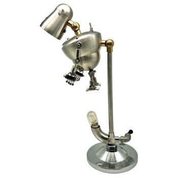 Steampunk Metal Robot Table Lamp