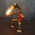 MetalFun (Metal Fun) Steampunk Pipe Fighting Robot Desk Lamp (4)