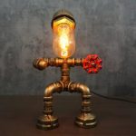 MetalFun (Metal Fun) Steampunk Pipe Fighting Robot Desk Lamp (4)