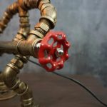 MetalFun (Metal Fun) Steampunk Weightlifting Pipe Robot Desk Lamp (6)