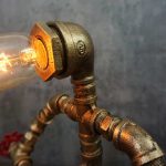 MetalFun (Metal Fun) Steampunk Weightlifting Pipe Robot Desk Lamp (6)