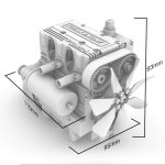 MetalFun (Metal Fun) Toyan 4-Stroke Inline Twin-Cylinder Methanol Engine Model Kit (4)