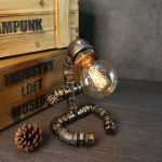 MetalFun (Metal Fun) Vintage Industrial Pipe Robot Table Lamp (1)
