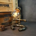 MetalFun (Metal Fun) Vintage Industrial Pipe Robot Table Lamp (1)