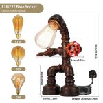 MetalFun (Metal Fun) Vintage Steampunk Pipe Robot Desk Lamp (3)